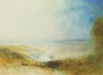 水彩大师 William Turner_1835-1840 Paysage avec une rivière et une baie dans le lointain